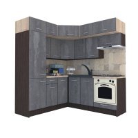 Bucatarie de Colt BIG GENA NEW DR. 190-200, Wenge / Decor K352
